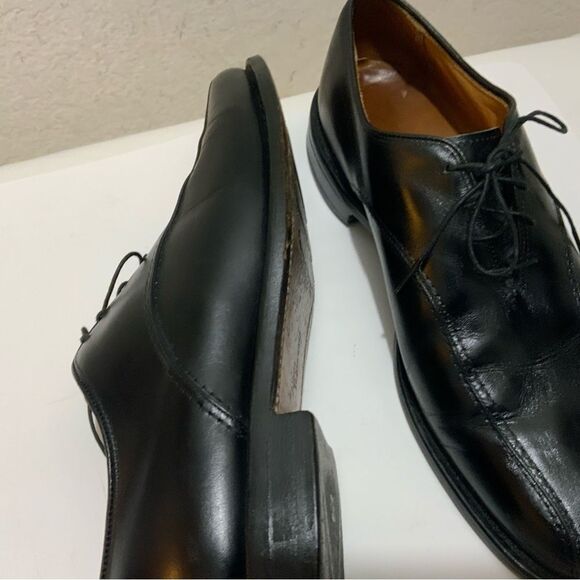 Allen Edmonds 2402 SAXON Bicycle Toe Black Oxford Dress Shoes Men’s Sz 9 C USA - Picture 6 of 16